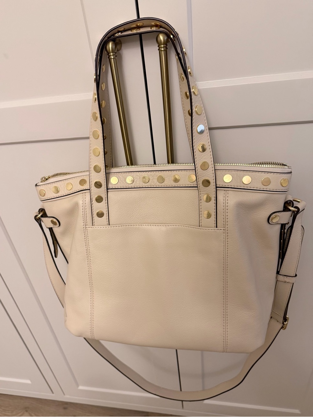 Aimee Jagger tote Leather Stud-Trim Tote Bag - Picture 5 of 11
